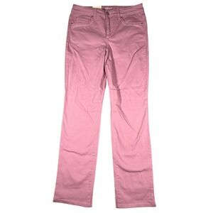 Style & Co Womens High Rise Straight Leg Tummy Control Pants Pink Size 8 NEW